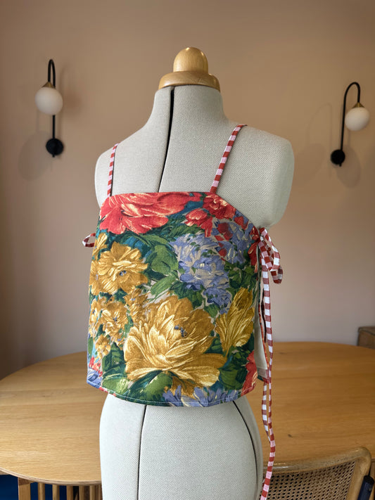 SAMPLE SALE 50% off - Rich Floral Tie Side Cami Size 1 (UK 6-8)