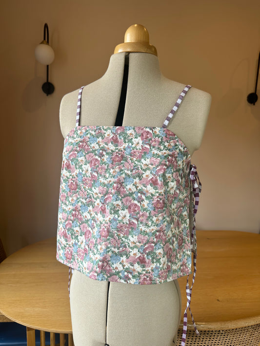 SAMPLE SALE 50% off - Vintage Floral May Tie Side Cami Size 2 (UK 10-12)