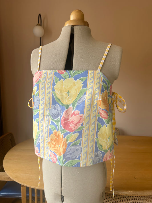 SAMPLE SALE 50% Off - Bright Floral May Tie Side Cami Size 3 (UK 14-16)