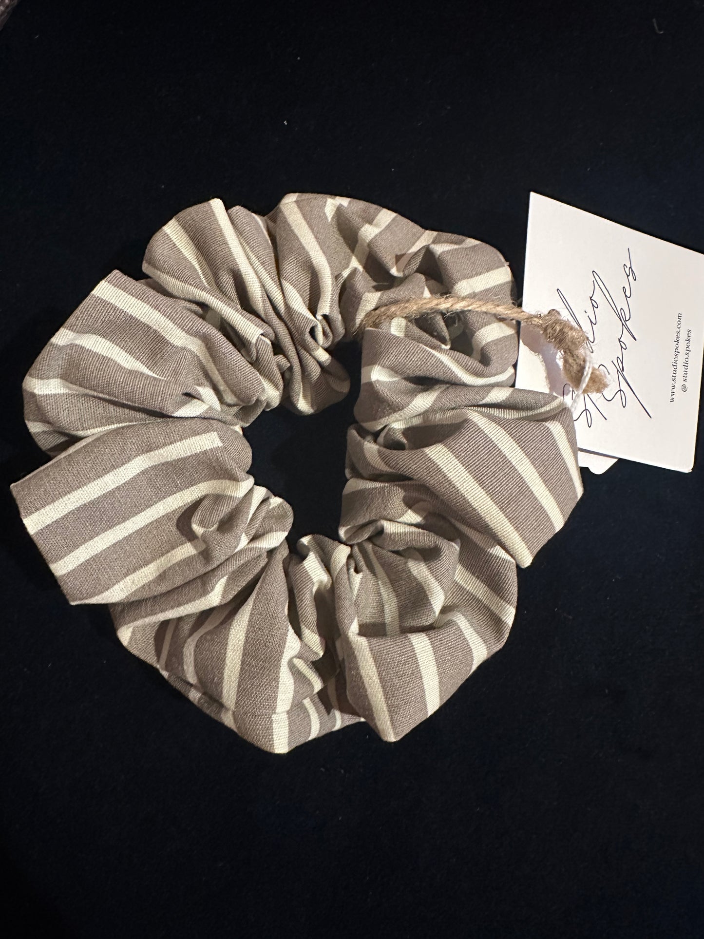 SAMPLE SALE 50% Off - Neutral Stripe Scrunchie