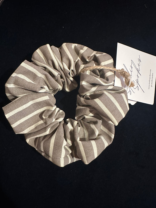 SAMPLE SALE 50% Off - Neutral Stripe Scrunchie