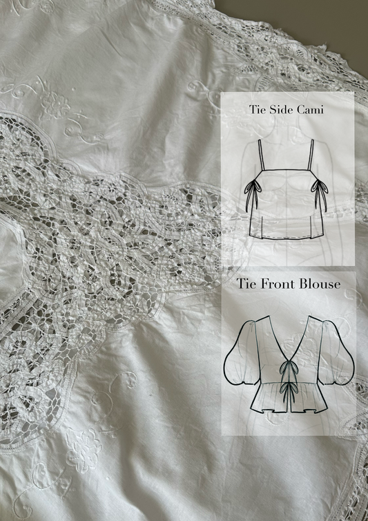 Custom Blouse | Vintage White Lace Tablecloth