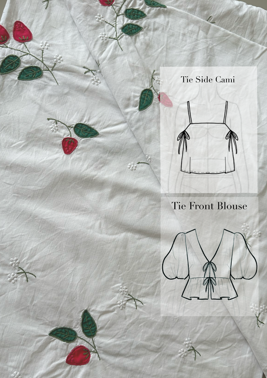 Custom Blouse | Vintage Strawberry Tablecloth
